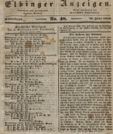Elbinger Anzeigen, Nr. 48. Sonnabend, 18. Juni 1842