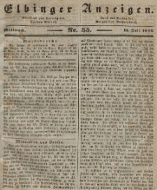 Elbinger Anzeigen, Nr. 55. Mittwoch, 13. Juli 1842