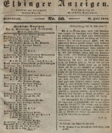 Elbinger Anzeigen, Nr. 56. Sonnabend, 16. Juli 1842