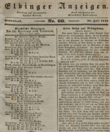 Elbinger Anzeigen, Nr. 60. Sonnabend, 30. Juli 1842