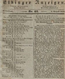 Elbinger Anzeigen, Nr. 62. Sonnabend, 6. August 1842