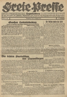 Freie Presse, Nr. 101 Dienstag 9. August 1927 3. Jahrgang
