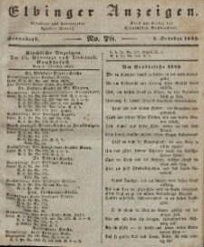 Elbinger Anzeigen, Nr. 78. Sonnabend, 1. Oktober 1842