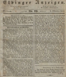 Elbinger Anzeigen, Nr. 79. Mittwoch, 5. Oktober 1842
