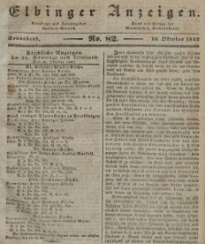 Elbinger Anzeigen, Nr. 82. Sonnabend, 15. Oktober 1842