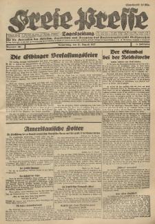 Freie Presse, Nr. 103 Donnerstag 11. August 1927 3. Jahrgang