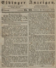 Elbinger Anzeigen, Nr. 93. Mittwoch, 23. November 1842