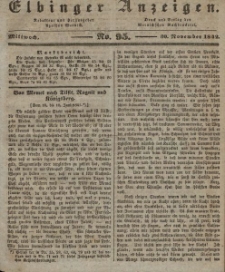 Elbinger Anzeigen, Nr. 95. Mittwoch, 30. November 1842