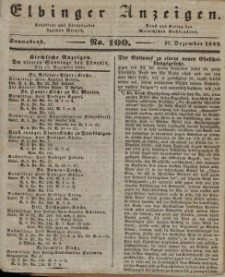 Elbinger Anzeigen, Nr. 100. Sonnabend, 17. Dezember 1842