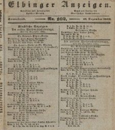 Elbinger Anzeigen, Nr. 102. Sonnabend, 24. Dezember 1842