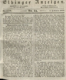 Elbinger Anzeigen, Nr. 11. Mittwoch, 7. Februar 1844