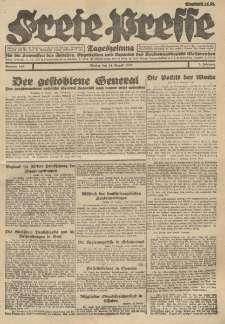 Freie Presse, Nr. 106 Montag 15. August 1927 3. Jahrgang