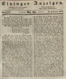 Elbinger Anzeigen, Nr. 15. Mittwoch, 21. Februar 1844