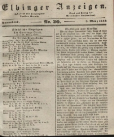 Elbinger Anzeigen, Nr. 20. Sonnabend, 9. März 1844