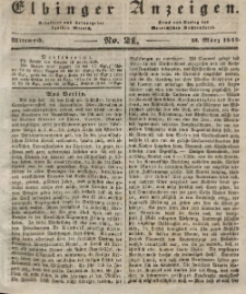 Elbinger Anzeigen, Nr. 21. Mittwoch, 13. März 1844