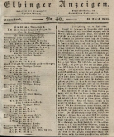 Elbinger Anzeigen, Nr. 30. Sonnabend, 13. April 1844
