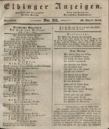 Elbinger Anzeigen, Nr. 35. Dienstag, 30. April 1844