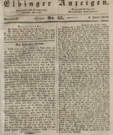 Elbinger Anzeigen, Nr. 45. Mittwoch, 5. Juni 1844