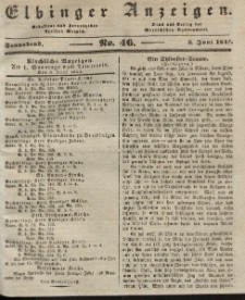 Elbinger Anzeigen, Nr. 46. Sonnabend, 8. Juni 1844