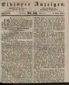 Elbinger Anzeigen, Nr. 53. Mittwoch, 3. Juli 1844