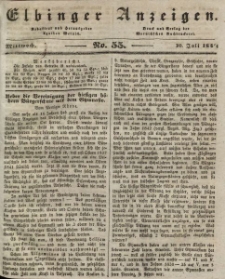 Elbinger Anzeigen, Nr. 55. Mittwoch, 10. Juli 1844
