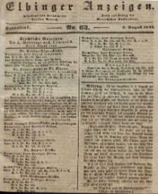 Elbinger Anzeigen, Nr. 62. Sonnabend, 3. August 1844