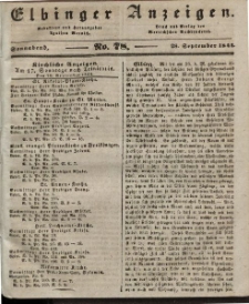 Elbinger Anzeigen, Nr. 78. Sonnabend, 28. September 1844