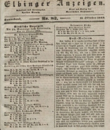 Elbinger Anzeigen, Nr. 82. Sonnabend, 12. Oktober 1844