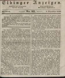 Elbinger Anzeigen, Nr. 97. Mittwoch, 4. Dezember 1844