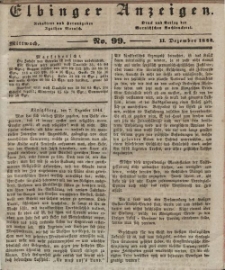 Elbinger Anzeigen, Nr. 99. Mittwoch, 11. Dezember 1844