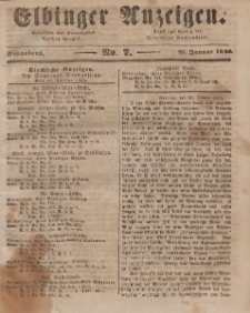 Elbinger Anzeigen, Nr. 7. Sonnabend, 25. Januar 1845