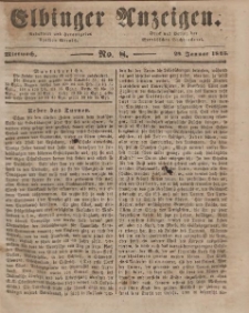Elbinger Anzeigen, Nr. 8. Mittwoch, 29. Januar 1845