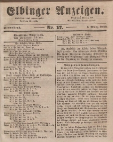 Elbinger Anzeigen, Nr. 17. Sonnabend, 1. März 1845
