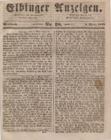 Elbinger Anzeigen, Nr. 18. Mittwoch, 5. März 1845