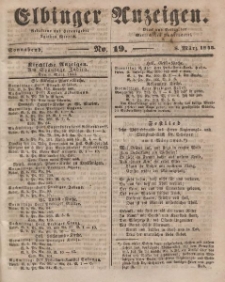 Elbinger Anzeigen, Nr. 19. Sonnabend, 8. März 1845