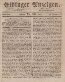 Elbinger Anzeigen, Nr. 20. Mittwoch, 12. März 1845