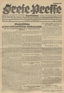 Freie Presse, Nr. 117 Sonnabend 27. August 1927 3. Jahrgang