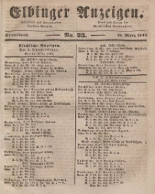 Elbinger Anzeigen, Nr. 23. Sonnabend, 22. März 1845