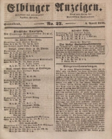 Elbinger Anzeigen, Nr. 27. Sonnabend, 5. April 1845