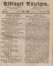 Elbinger Anzeigen, Nr. 30. Dienstag, 15. April 1845
