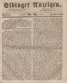 Elbinger Anzeigen, Nr. 32. Mittwoch, 23. April 1845