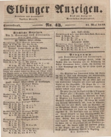 Elbinger Anzeigen, Nr. 43. Sonnabend, 31. Mai 1845