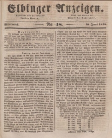 Elbinger Anzeigen, Nr. 48. Mittwoch, 18. Juni 1845