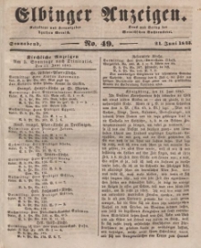 Elbinger Anzeigen, Nr. 49. Sonnabend, 21. Juni 1845