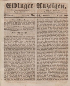 Elbinger Anzeigen, Nr. 54. Mittwoch, 9. Juli 1845
