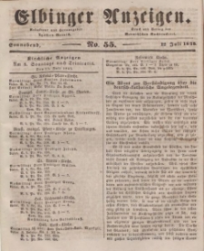 Elbinger Anzeigen, Nr. 55. Sonnabend, 12. Juli 1845