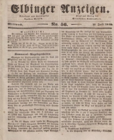 Elbinger Anzeigen, Nr. 56. Mittwoch, 16. Juli 1845