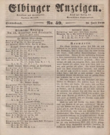 Elbinger Anzeigen, Nr. 59. Sonnabend, 26. Juli 1845