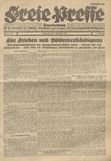 Freie Presse, Nr. 121 Donnerstag 1. September 1927 3. Jahrgang