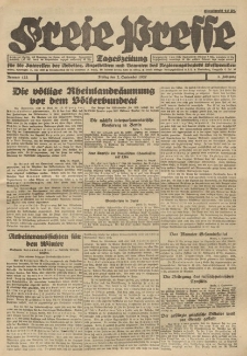 Freie Presse, Nr. 122 Freitag 2. September 1927 3. Jahrgang
